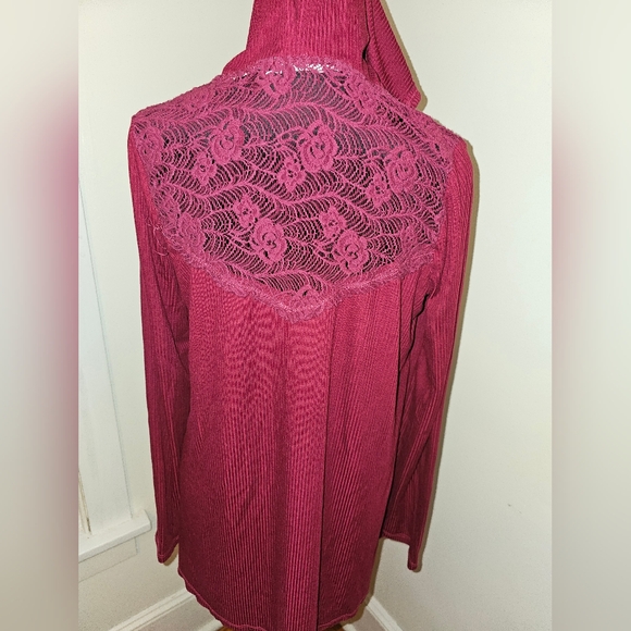Maurices hooded shrug 0x maroon - Picture 2 of 4
